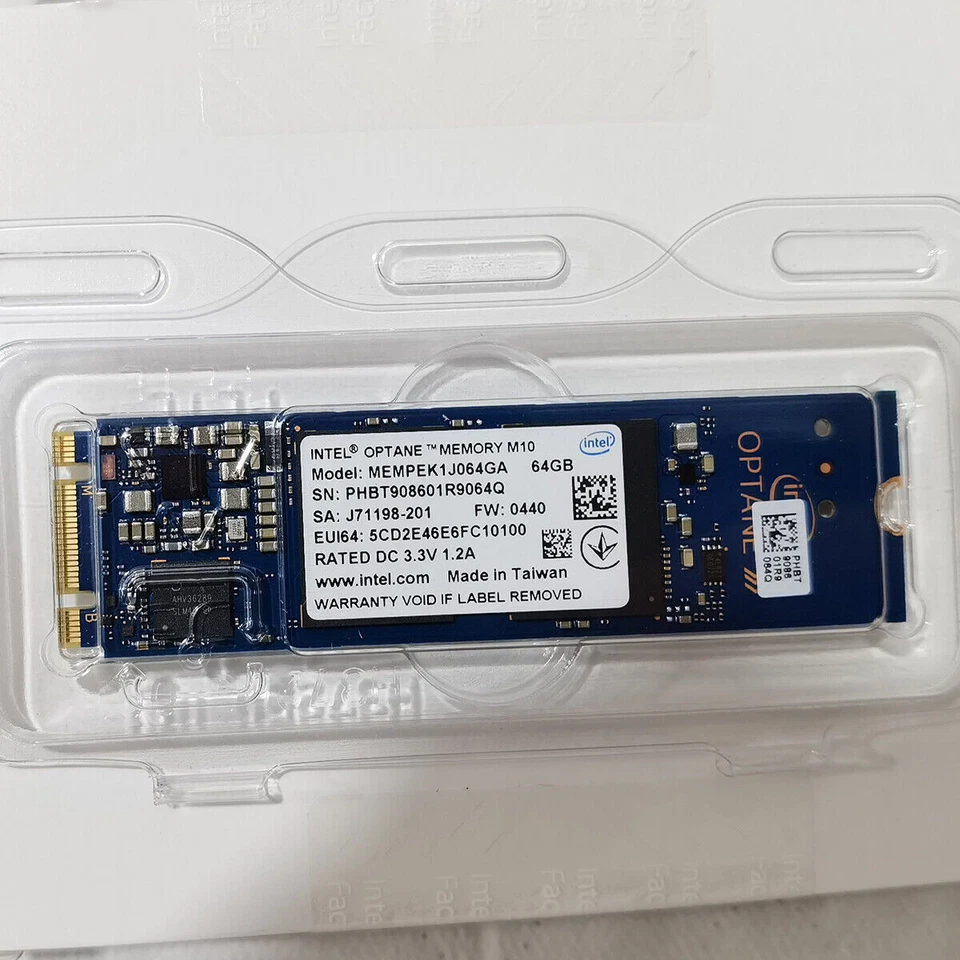 New Intel Optane 64GB M10 Memory SSD M.2 2280 MEMPEK1J064GA PCIe 3.0 Xpoint NVMe