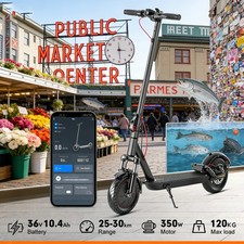25MPH Dual-Shock Urban E-Scooter - Adult Xmas Birthday Top Pick 10", 10.4AH