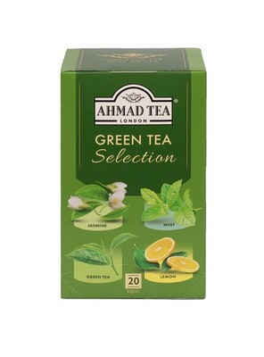 Ahmad Tea Green Tea Selection 20 Count Pack of 6