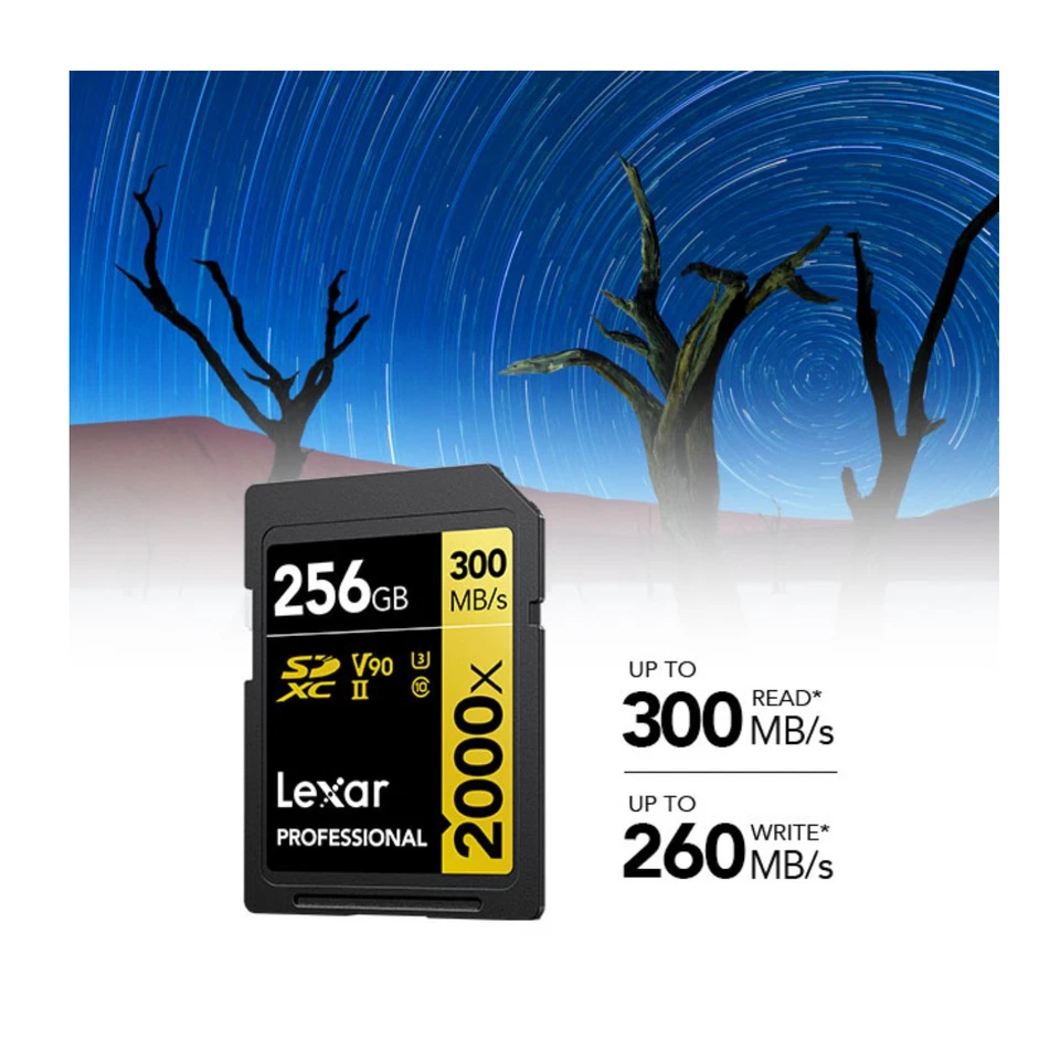 Lexar Professional 256GB 2000x UHS-II SDXC Memory Card - Image 4 of 4