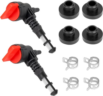 #ad 2PCS 192980GS Fuel Gas Shut Off Valve with 4 Grommet Clamps 4 Fuel Tank Bushing $17.99