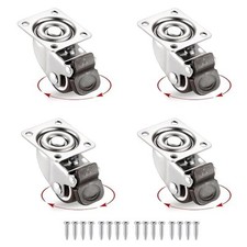 Caster Wheels for Furniture, Silent Ball Bearing Swivel Casters Set of 4 1 Inch