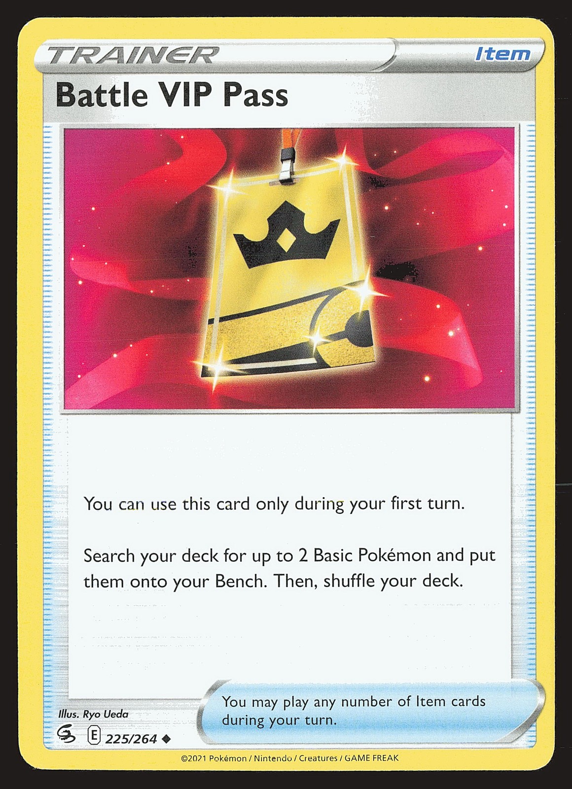 SWSH08: Fusion Strike Battle VIP Pass #225/264 Uncommon Pokemon Card