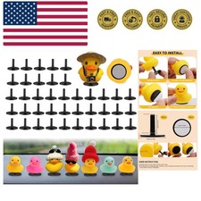 40pcs Duck Plug, Flock Locker Rubber Duck Holder Dashboard for Jeep Dash Fi...