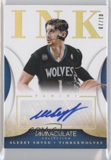 2013-14 Panini Immaculate INK Gold 7/10 Alexey Shved #6 Auto 0f8