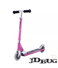 JD Bug Classic Street 120 Scooter - Pastel Pink Foldable Commuter Stund Scooter.