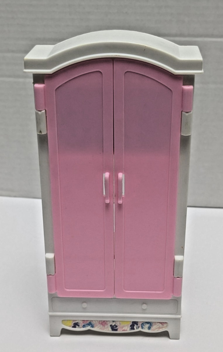 Vintage Pink 1996 Barbie Armoire Closet Dresser-image