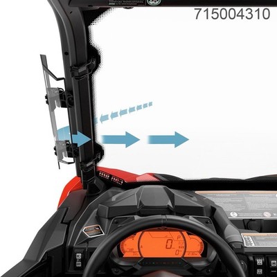 Can-Am Cage Mount Side Windshield Deflectors Clear for Commander & Maverick