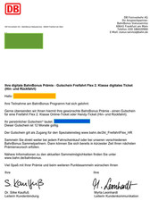 FREIFAHRT FLEX ++ Hin- & Rückfahrt ++ DB Bahn Fahrt ICE Ticket ++ SCHNELLVERSAND