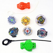 Beyblade Lot 10 Piece Parts and Launchers Bundle Mixed Tops Vtg