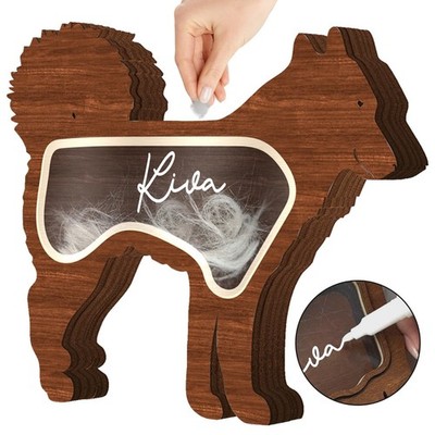 Siberian Husky Dog Hair Keepsake Box Wooden Pet Fur Gifts for Dog, Loss of Dog