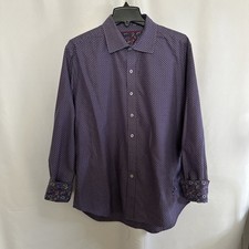 Robert Graham Classic Fit Mens LS Shirt Check Loud Flip Cuff Button XL 4069