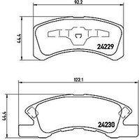 Brembo Bremsbelagsatz, Scheibenbremse Vorderachse U.A. FüR Daihatsu, Mitsubishi