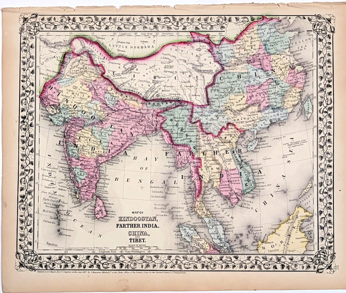 80年前のインドDari Preços baixos em Mapas e Atlas Antigos da Ásia Índia 1800-1899