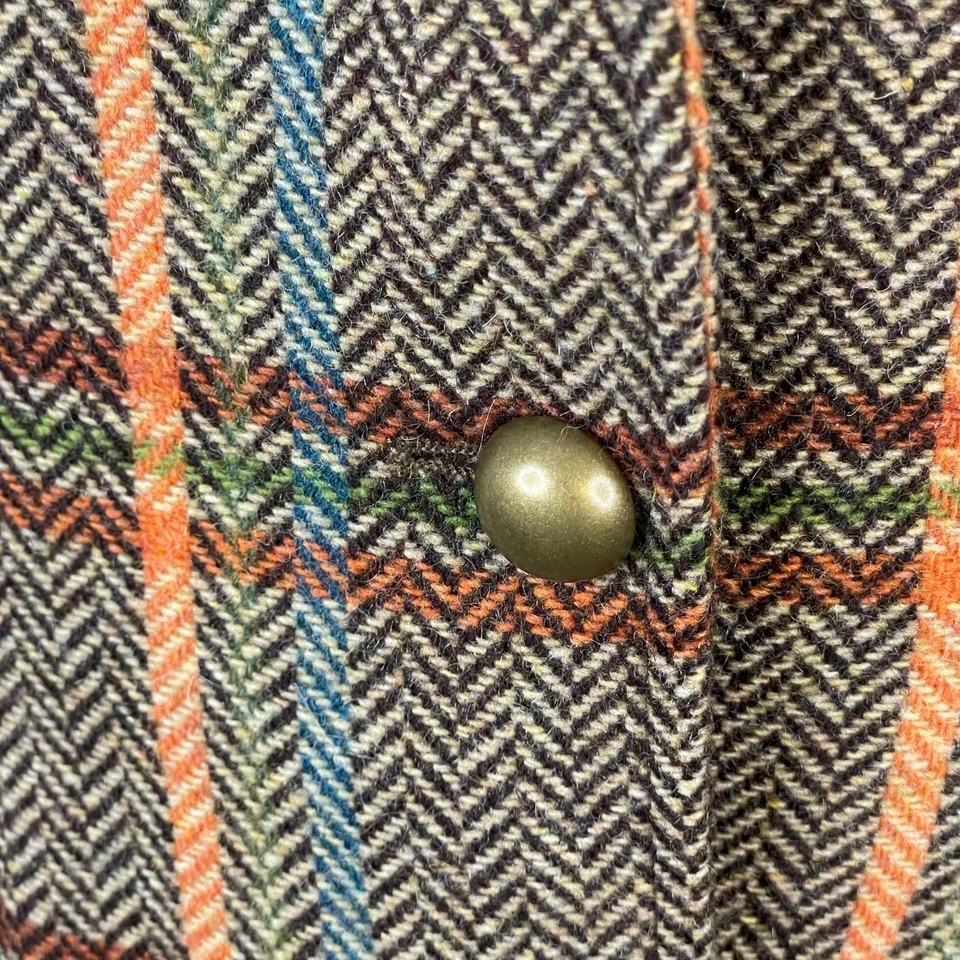 Blazer Academia Vintage Mujer Lana Mezcla Mohair Cuadros Talla 10 Preppy Dinero Antiguo Foto 4 de 4