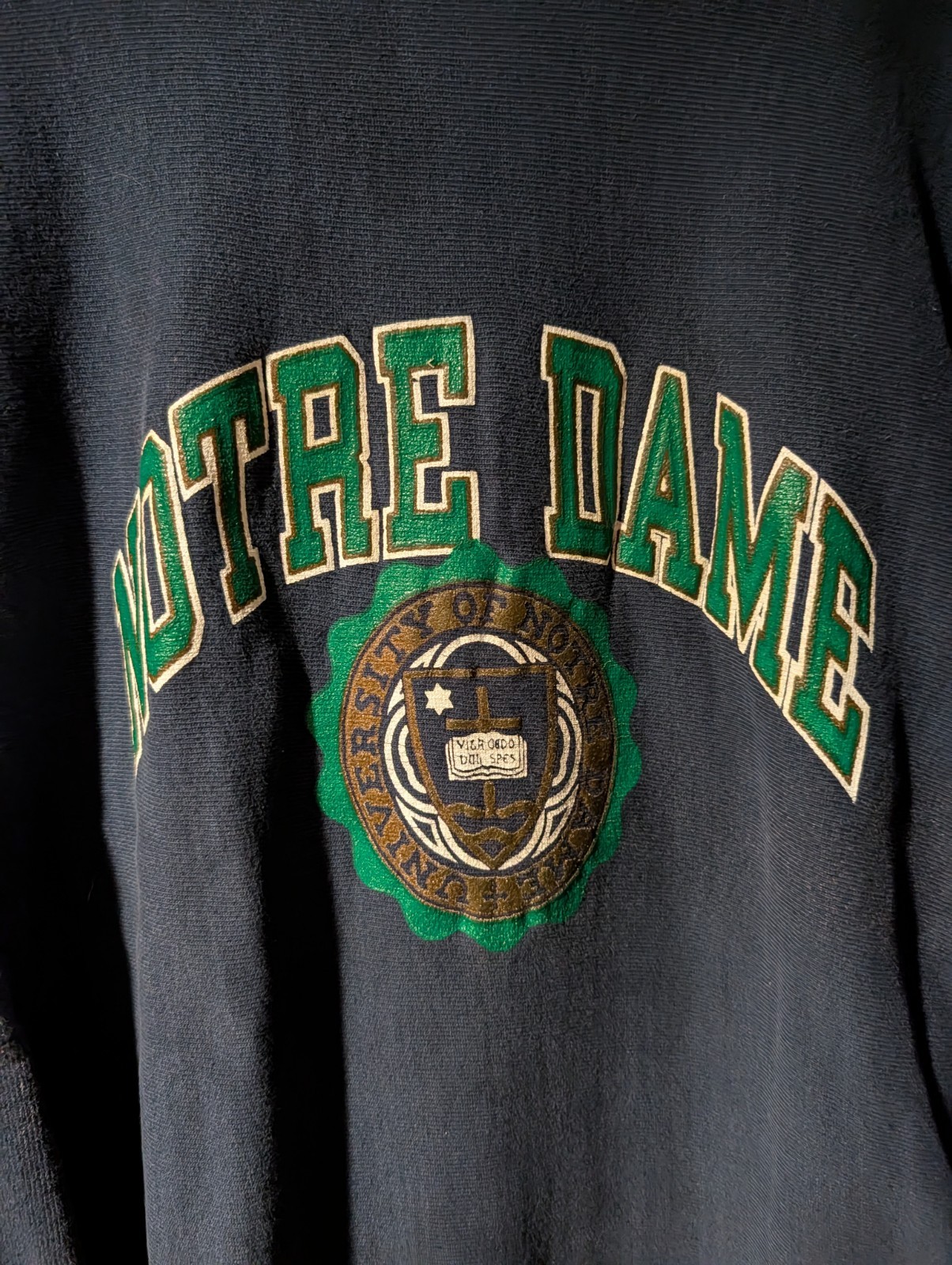 Vintage 90s Notre Dame Fighting Irish Champion Reverse Weave Sweatshirt image 2