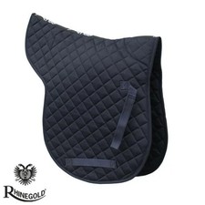 Rhinegold Cotton Quilted GP Numnah Navy (Cob) Saddle Pad Horse