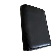 Vtg Men  s Genuine BRNLeather Tri-Fold Wallet Minimalist Design Card Slots Small