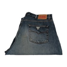 Vintage 90  s Guess Jeans Straight Leg Men  s 40x32 Medium Wash Distressed Jeans