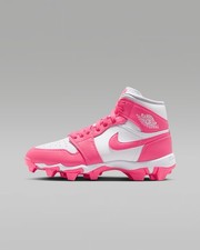 Jordan 1 Mid Youth Multisport White Pink 12C-6Y HF6883-102 Football Baseball