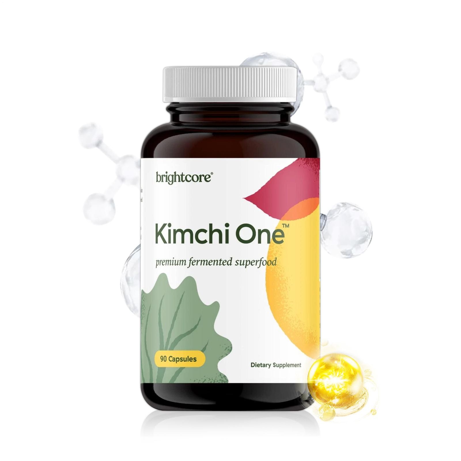 Brightcore Nutrition - Kimchi One Kimchi Powder Capsules Probiotics Enzymes