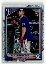 Wyatt Langford Rookie 2024 Bowman Chrome #71 Mojo Refractors Image Variation