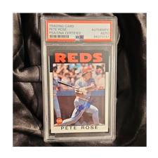 Topps 1986 Pete Rose #1 Cincinnati Reds Autographed PSA/DNA 84373151