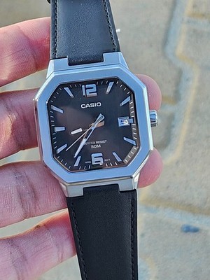 Casio MTP-B195L-1AVDF Analog Watch | Black Dial | Leather Strap