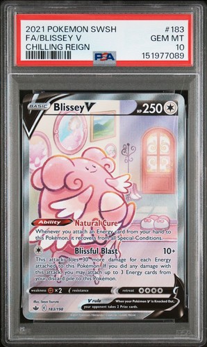 BLISSEY V 183 POKEMON CHILLING REIGN PSA 10 Gem Mint Pokemon TCG