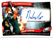 Riley Cooper signed Football Card  Eagles) 2010 Topps Peak Performance #PPARC