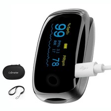 Rechargeable Pulse Oximeter Fingertip Oxygen Monitor Fingertip with SpO2 Puls...