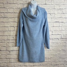 NWT H&M Large Blue Sweater Dress Versatile Cowl Neck or Off-the-Shoulder