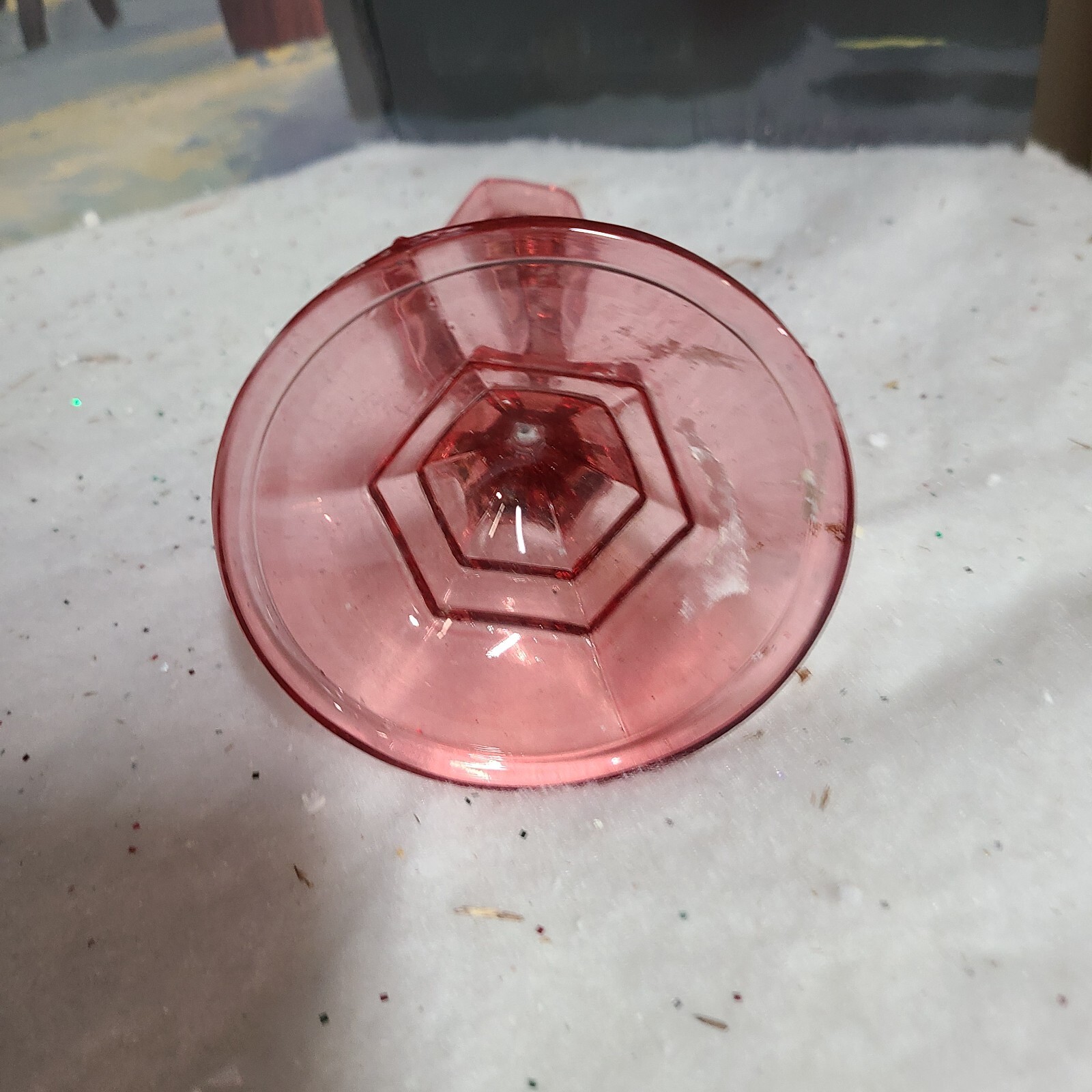 Vintage Fuchsia 1 Pressed Glass Candle Holders 4.5" & 6" Tall Taper EUC