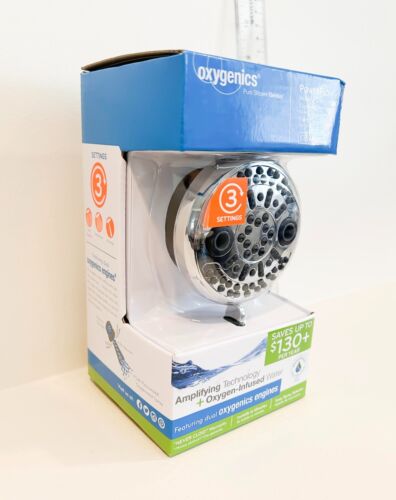 Oxygenics Chrom fest 3 Stufen Duschkopf Wasserfall Multi Spray Modell 87246 - Bild 2 von 6