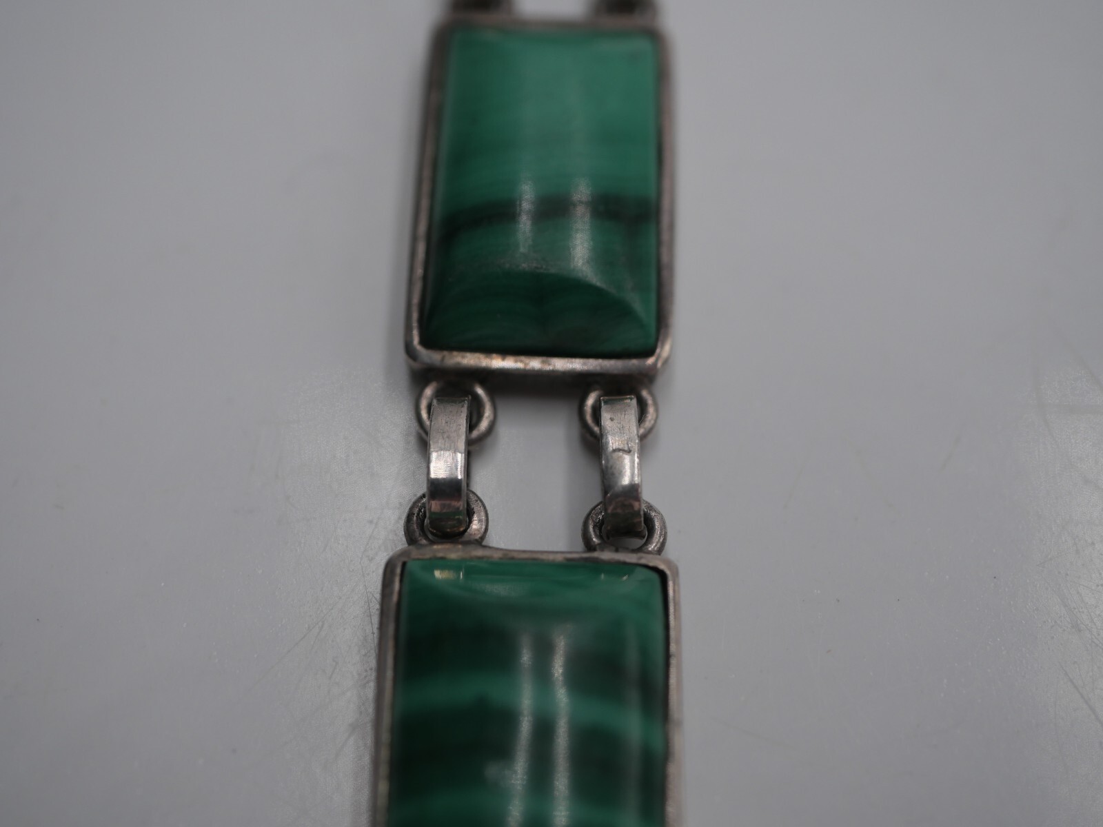 SOLID SILVER AND MALACHITE 5 PIECE SET - image 2