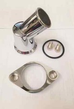 Small Block Chevy Chrome Thermostat Housing 45 Degree Swivel O-ring Water Neck