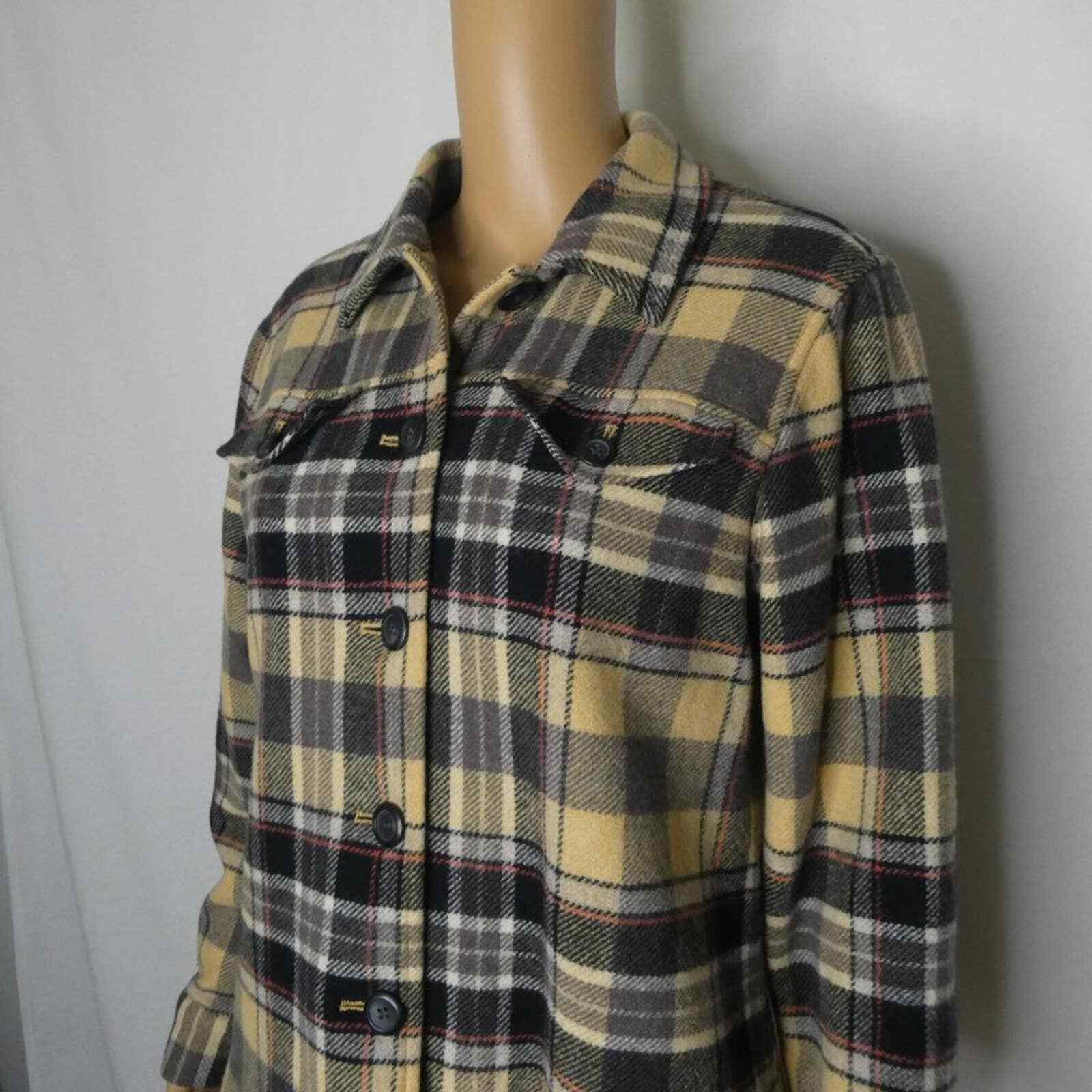 Pendleton Wool Plaid Flannel Jacket Coat Yellow B… - image 2