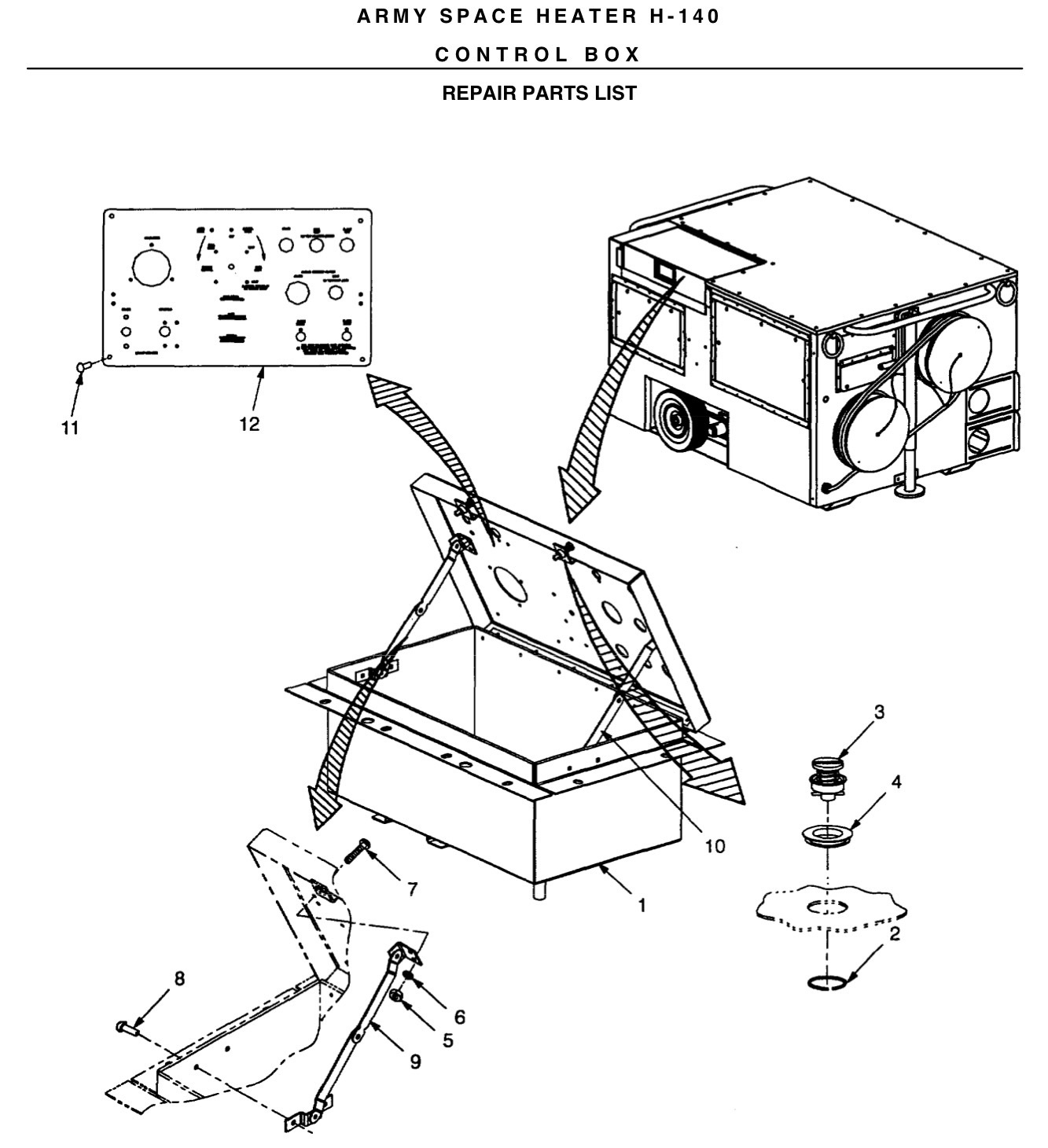 MILITARY H140 DIESEL DUCT HEATER CARBON MONOXIDE GAS ALARM 60275100