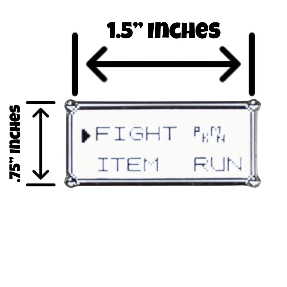 Pokemon Pin Gameboy Menu Option Pixel Effect Fight Brooch Lapel Red Blue Yellow - Image 3 of 4