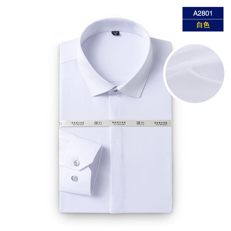 New Men's Dress Shirts Long Sleeves Formal Business No Iron Casual