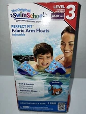 SwimSchool Adjustable Fabric Swim Pool Arm Floats 40-80 lbs Floating (M/L)