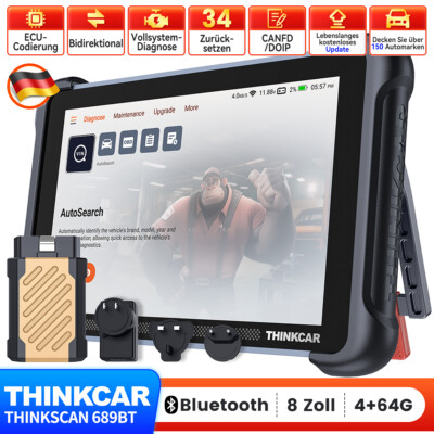 ThinkScan 689BT Profi OBD2 Diagnosegerät ALLE System 34 Reset ECU-Codierung 2024
