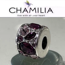 ✨ CHAMILIA ROYAL PETALS - Purple & Pink Swarovski Crystal Mosaic Charm
