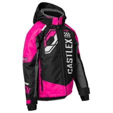 Castle X Strike G3 Youth Snowmobile Jacket - Pink Glo/Black