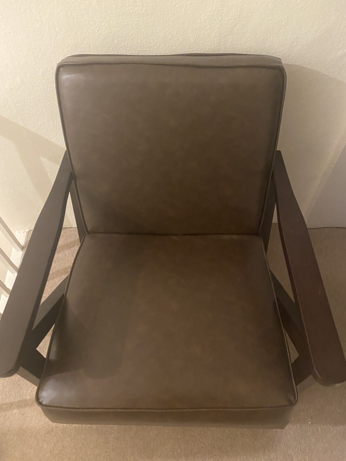 Dark Brown Lounge Chair X2 eBay