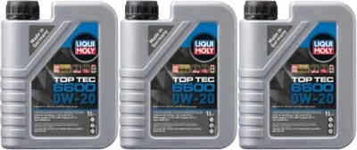 Liqui Moly 21440 Top Tec 6600 0W-20 3x 1l = 3 Liter