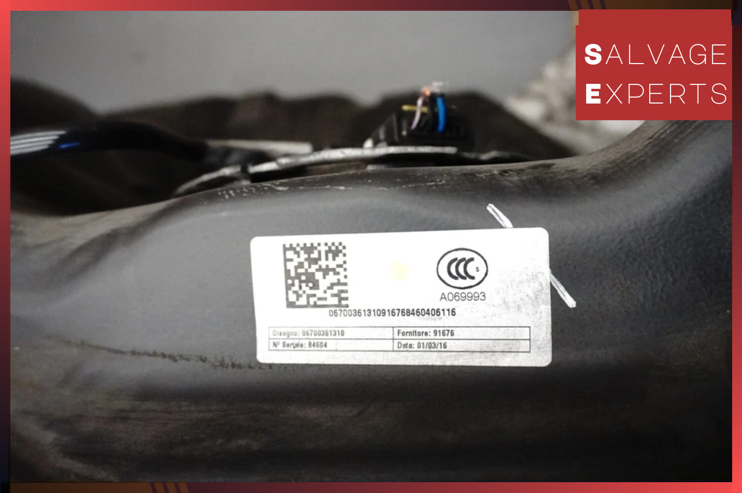 2014–2016 Maserati Quattroporte 3.0 Fuel Gas Tank Reservoir Assembly 06700361310