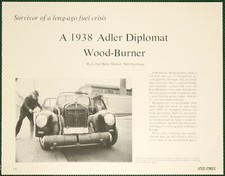Adler 1938 Diplomat Wood Burner Features Germany Vintage Pictorial Article 1975