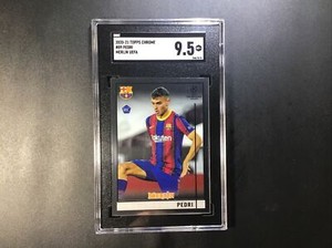 PEDRI 2020-21 Topps Chrome Merlin UEFA RC #89 SGC 9.5 Barcelona Rookie