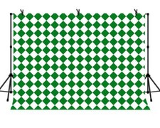 7x5FT Green  White Grid Backdrop Golf Theme Party Photography Background